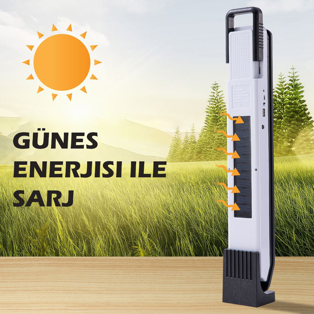 T2 58 Ledlı Solar Ve Powerbank özellıklı ışıldak