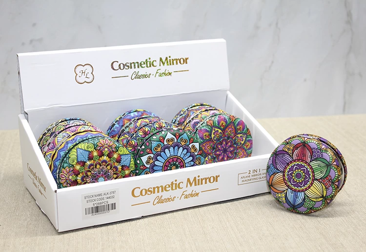 Taşlı Yuvarlak El Aynası Kalın Alk3757