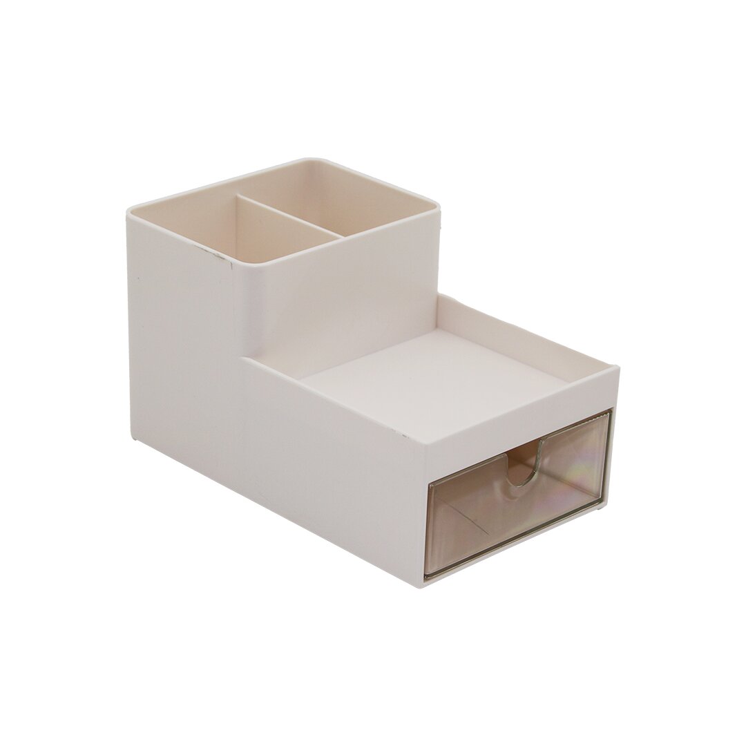 Tek çekmeceli̇ + 3 Bölmeli̇  Plasti̇k Makyaj - Taki Organi̇zer 16x9.5cm - Y: 5--9.5cm