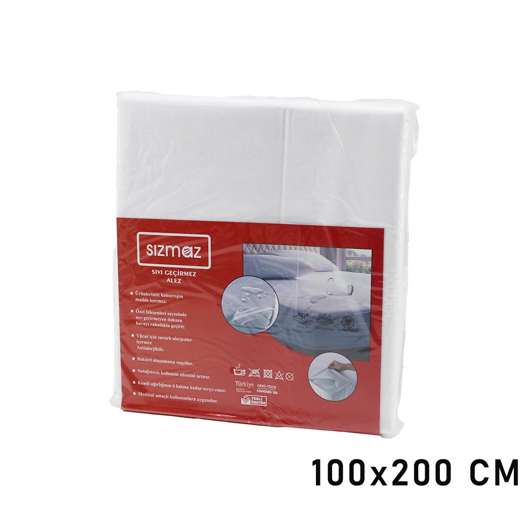 Tek Ki̇şi̇li̇k  Yatak Koruyucu  Sivi Geçi̇rmez  Alez  100x200cm   Hava Alir   Anti̇bakteri̇yel   Anti̇alerji̇k