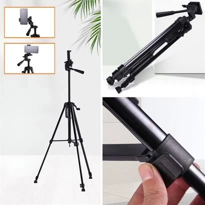 Telefon Ve Fotoğraf Makinası Takılabilen Bluetooth Kumandalı 146 Cm Tripod