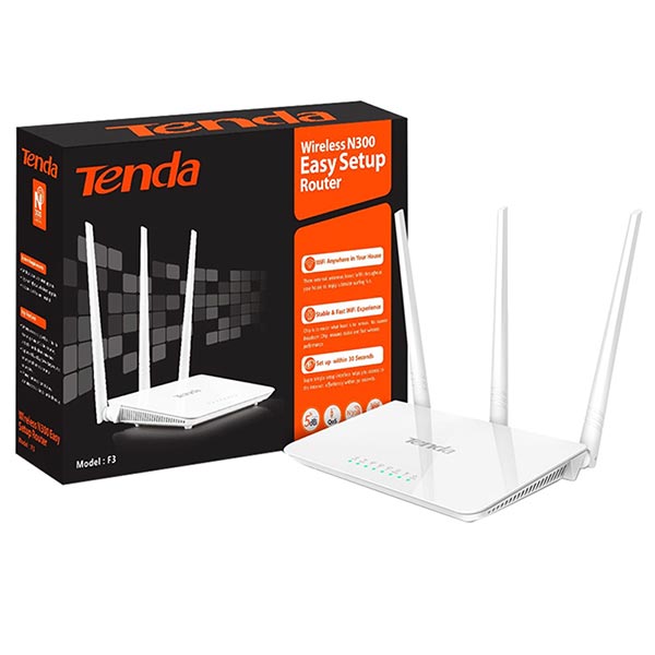 TENDA F3 4 PORT 300 MBPS 3 ANTENLİ ACCESS POINT ROUTER (4620)