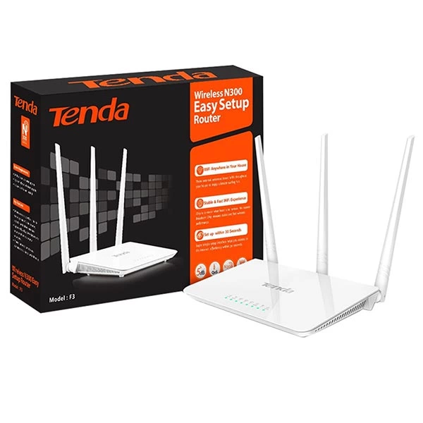 Tenda F3 4 Port 300 Mbps 3 Antenli Access Poınt Router