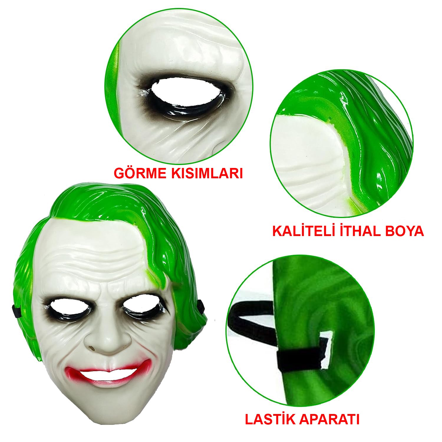 The Dark Knıght Joker Maskesı Yeşıl