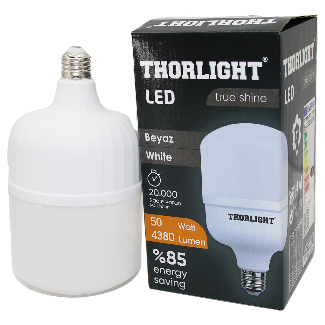 THORLIGHT 50W E27 TORCH T-SHAPE BEYAZ LED AMPUL T-50B (4620)