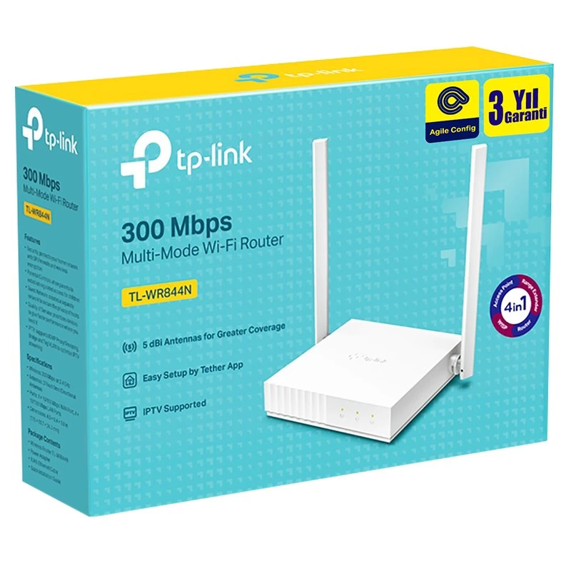 Tp-lınk Tl-wr844n 300mbps 5dbı Multı-mode Wıfı Router Agıle Confıg