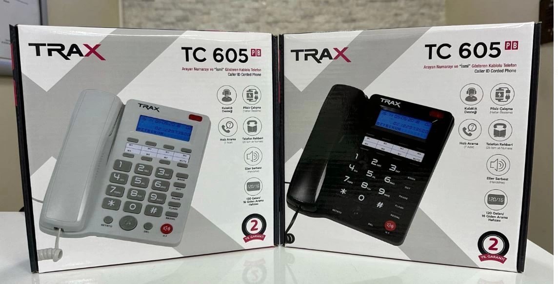 Trax Tc-605 Ekranlı Masaüstü Kablolu Telefon