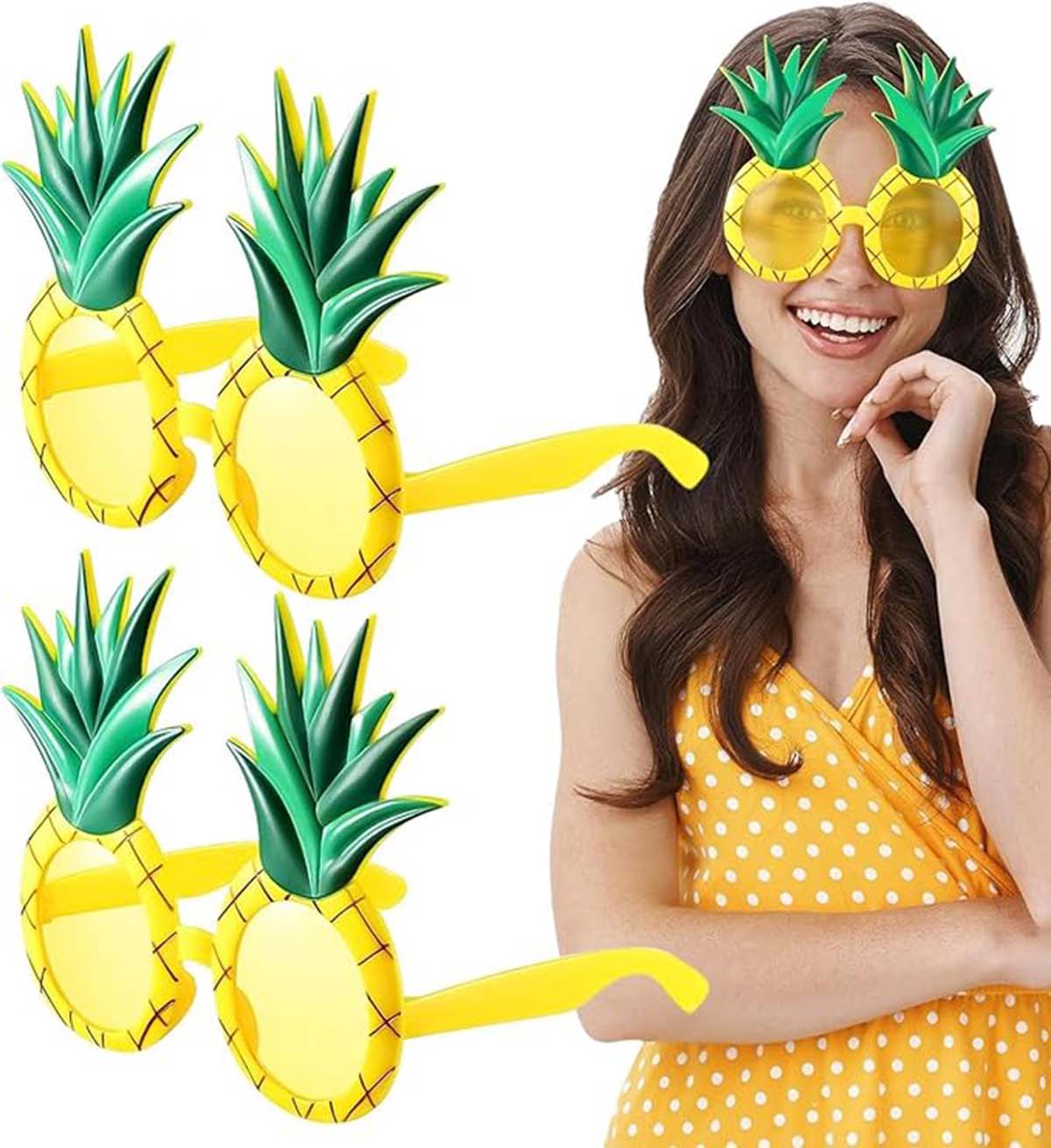 Tropıkal Hawaıı Ananas şekıllı Partı Gözlüğü 9.5 X 14 Cm