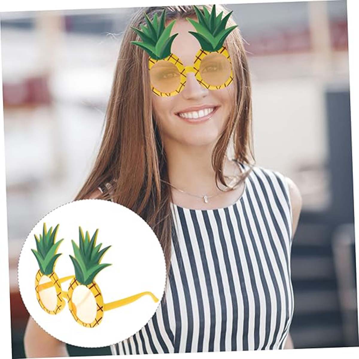 Tropıkal Hawaıı Ananas şekıllı Partı Gözlüğü 9.5 X 14 Cm