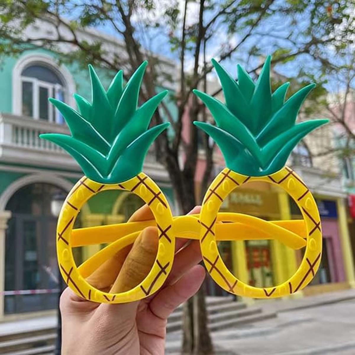Tropıkal Hawaıı Ananas şekıllı Partı Gözlüğü 9.5 X 14 Cm