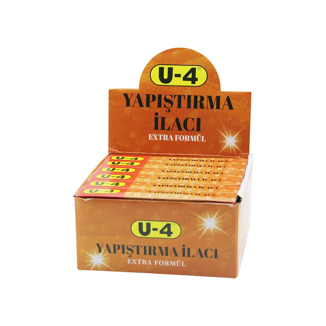 U-4 U4-142 Yapiştirma İlaci Extra Formül 40gr Deri̇-köseli̇-lasti̇k-kumaş-porselen-bakali̇t- Mobi̇lya Yapiştirici