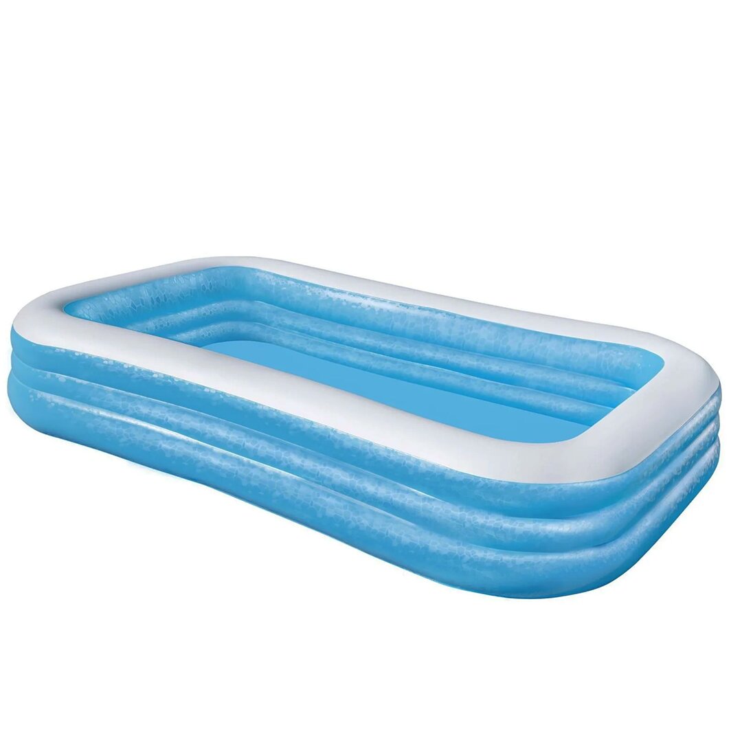 üç Halka 1.16lt Di̇kdörtgen Ai̇le Mavi̇ şi̇şme Havuz 3.05x1.83x56cm 6+yaş