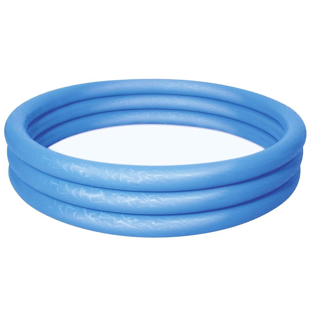 üç Halka 282lt Yuvarlak çocuk Mavi̇ şi̇şme Havuz 1.52x30cm 2+yaş