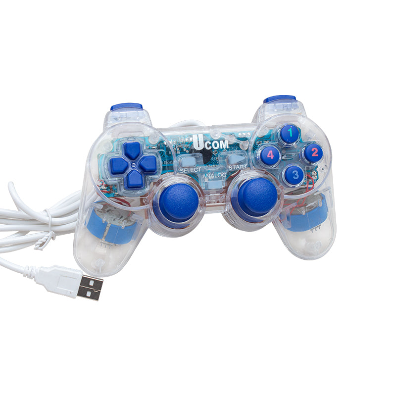 Ucom-704 Double Shock şeffaf Joypad Oyun Kolu