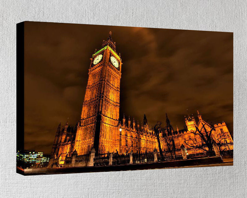 Kanvas Tablo  - Ülke Tablolar - Londra Big Ben Gece  ULK67