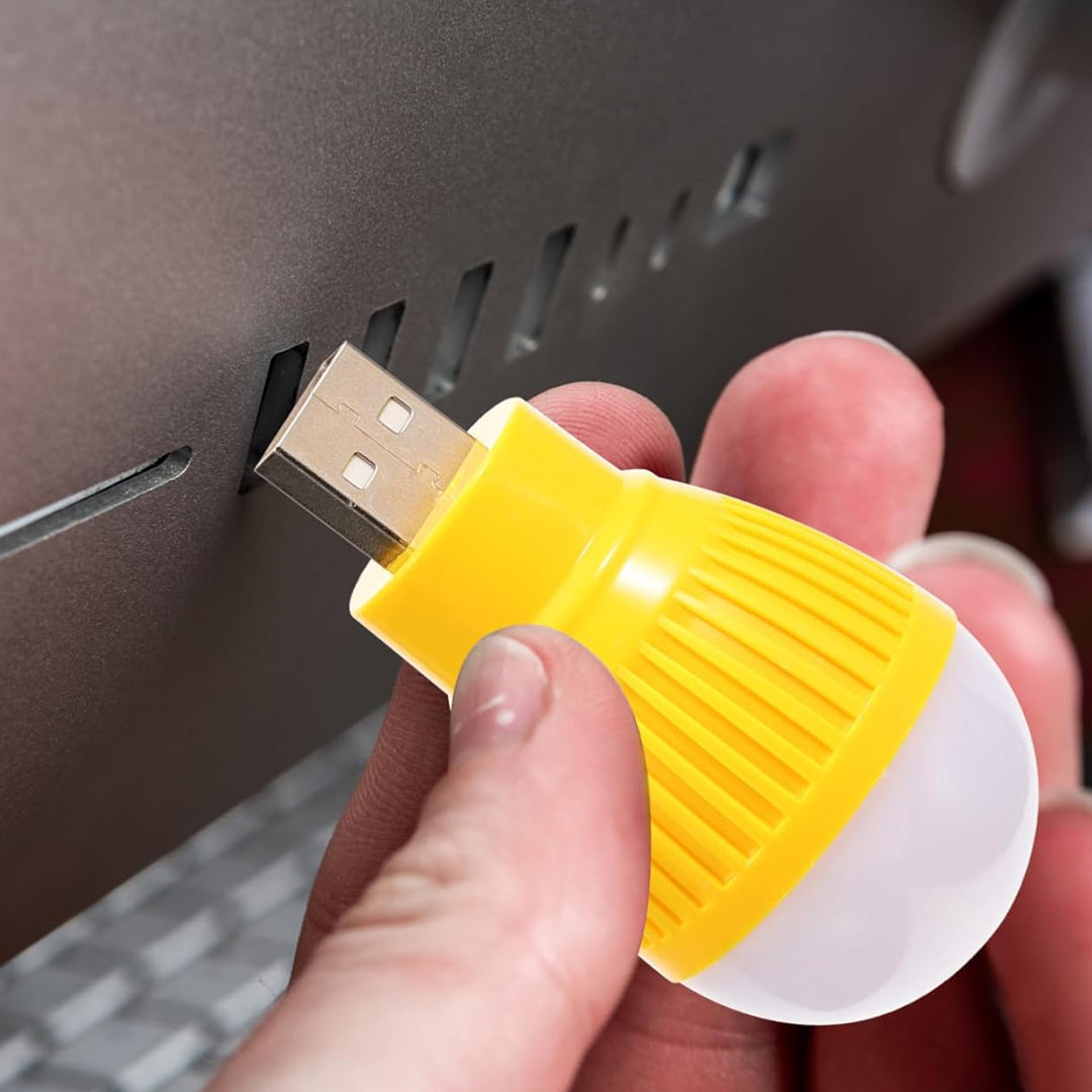 Usb Beyaz Gece Lambasi Mi̇ni̇ Ampul Aydinlatma
