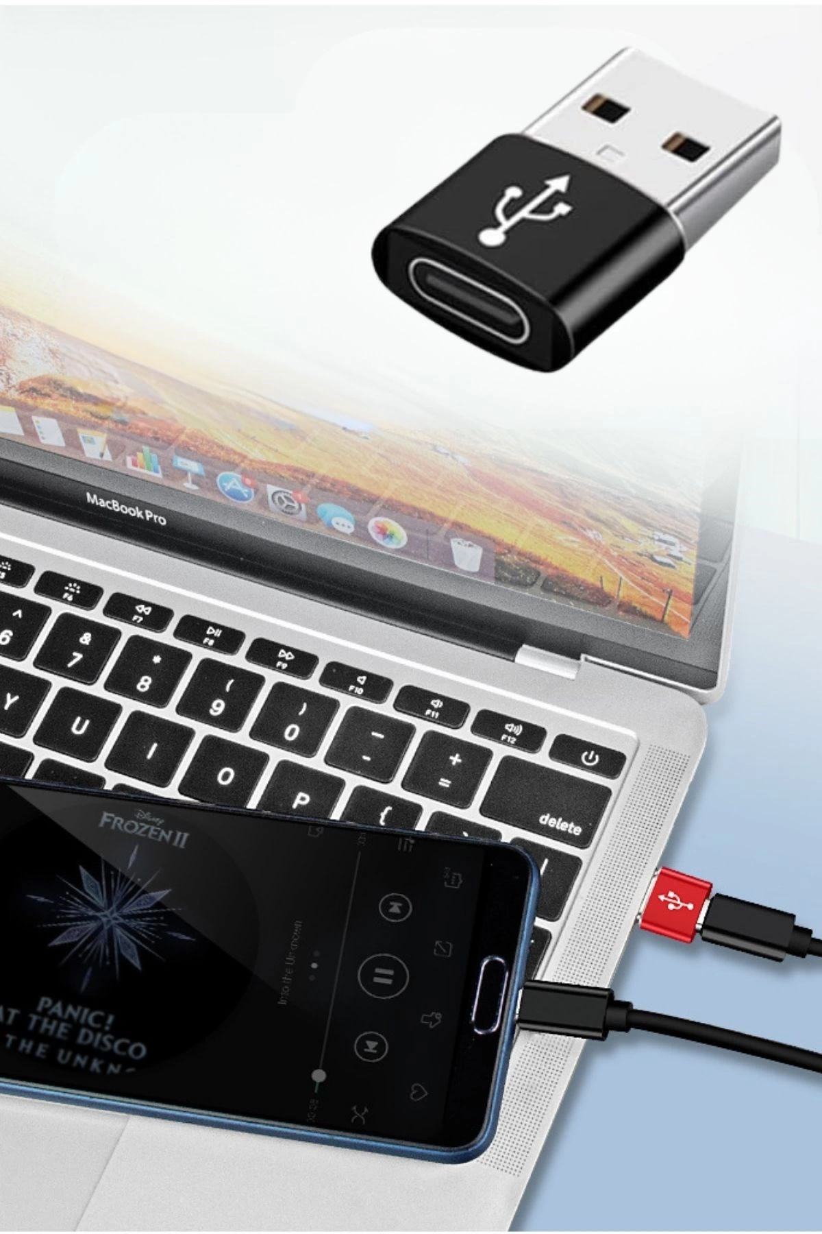 USB'den TYPE-C 'ye Dönüştürücü Adaptör Veri Aktarımı Sağlayıcı Şarj Data Çevirici