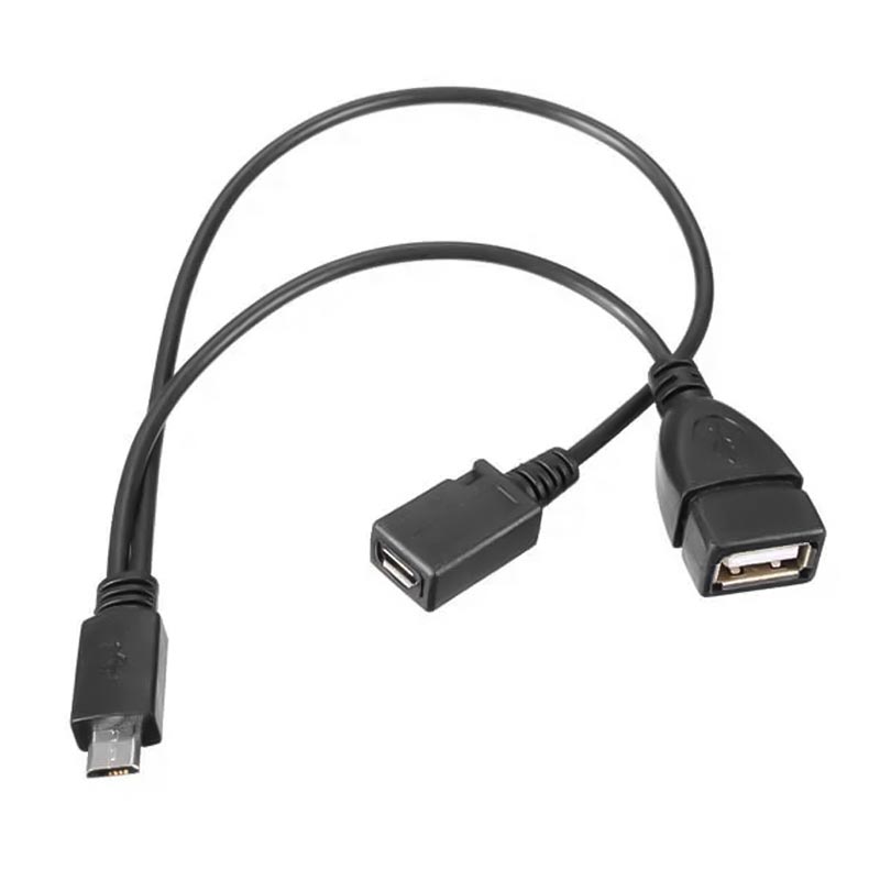 Кабель USB-Micro USB-Men-Men Y 20 см OTG 