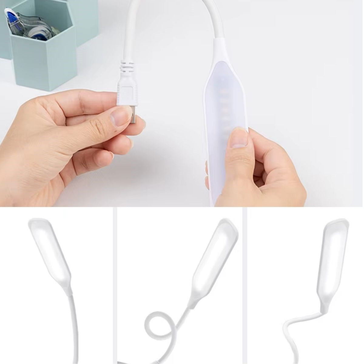 Usb Gırışlı 14 Ledlı 3 Kademelı Dokunmatık Masa/kıtap Okuma Lambası Ledı Beyaz