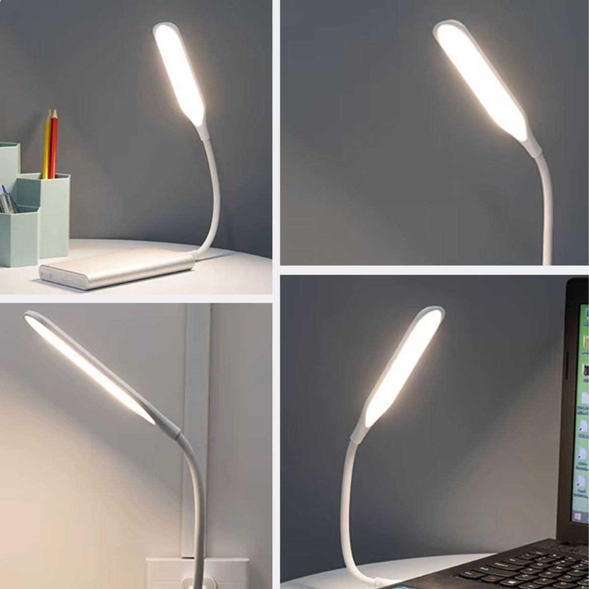 Usb Gırışlı 14 Ledlı 3 Kademelı Dokunmatık Masa/kıtap Okuma Lambası Ledı Beyaz