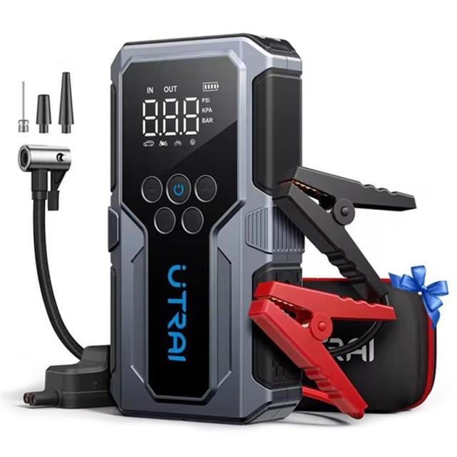 Utrai JS-9 12-24V Akü Şarj Powerbank Lastik Hava Kompresörü Şişirici Taşınabilir Dijital Kablosuz E