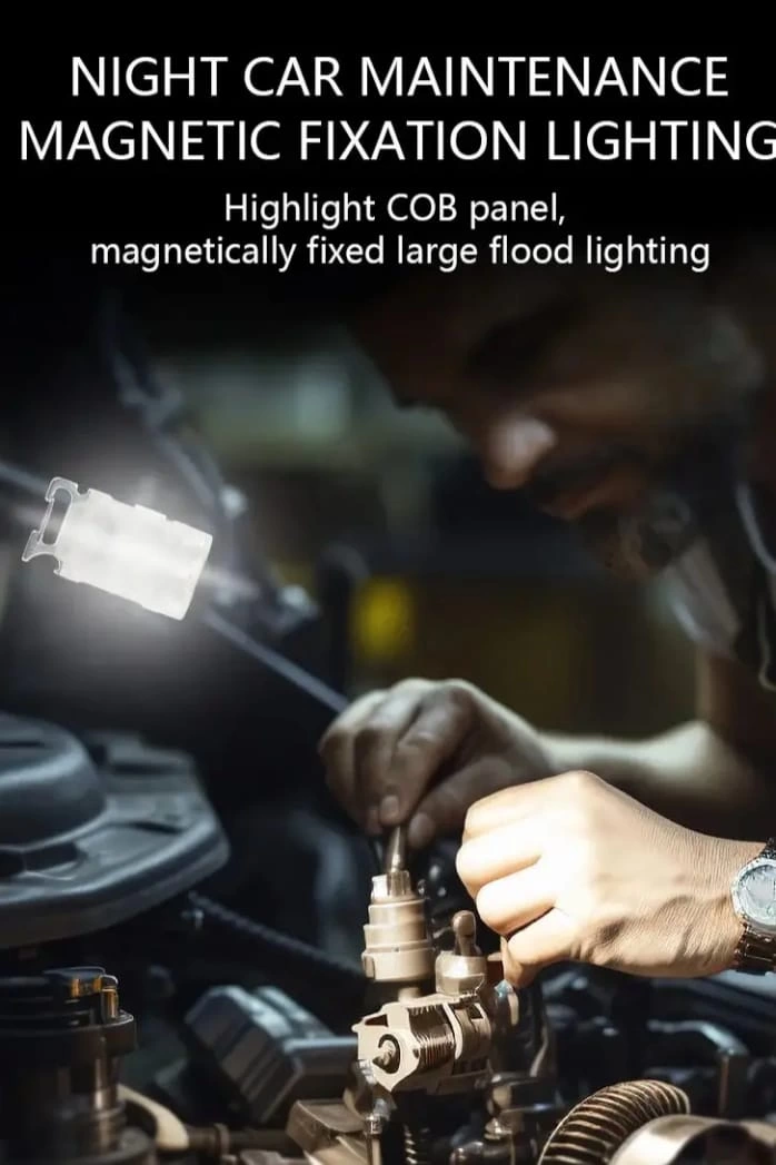 V15 Edc El Feneri 1200lm Anahtarlık Işık Tip-c Şarj Edilebilir Taşınabilir Mini Torch Mıknatıs Klip
