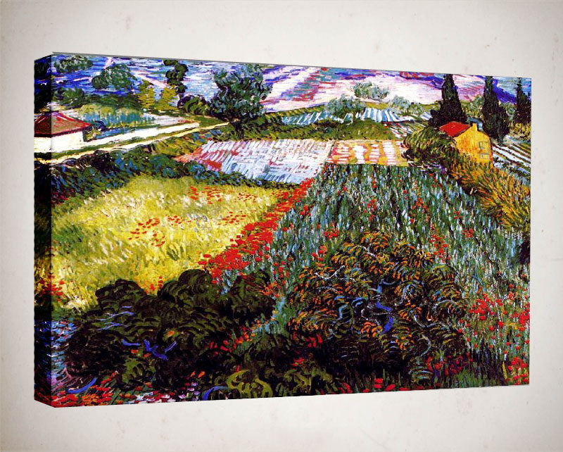 Kanvas Tablo - Van Gogh Tablolar  Field with Poppies Gallery Wrapped - VG09