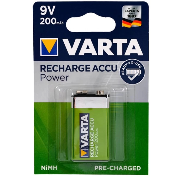 Varta 9 Volt - 200 Mah Şarjlı Pil