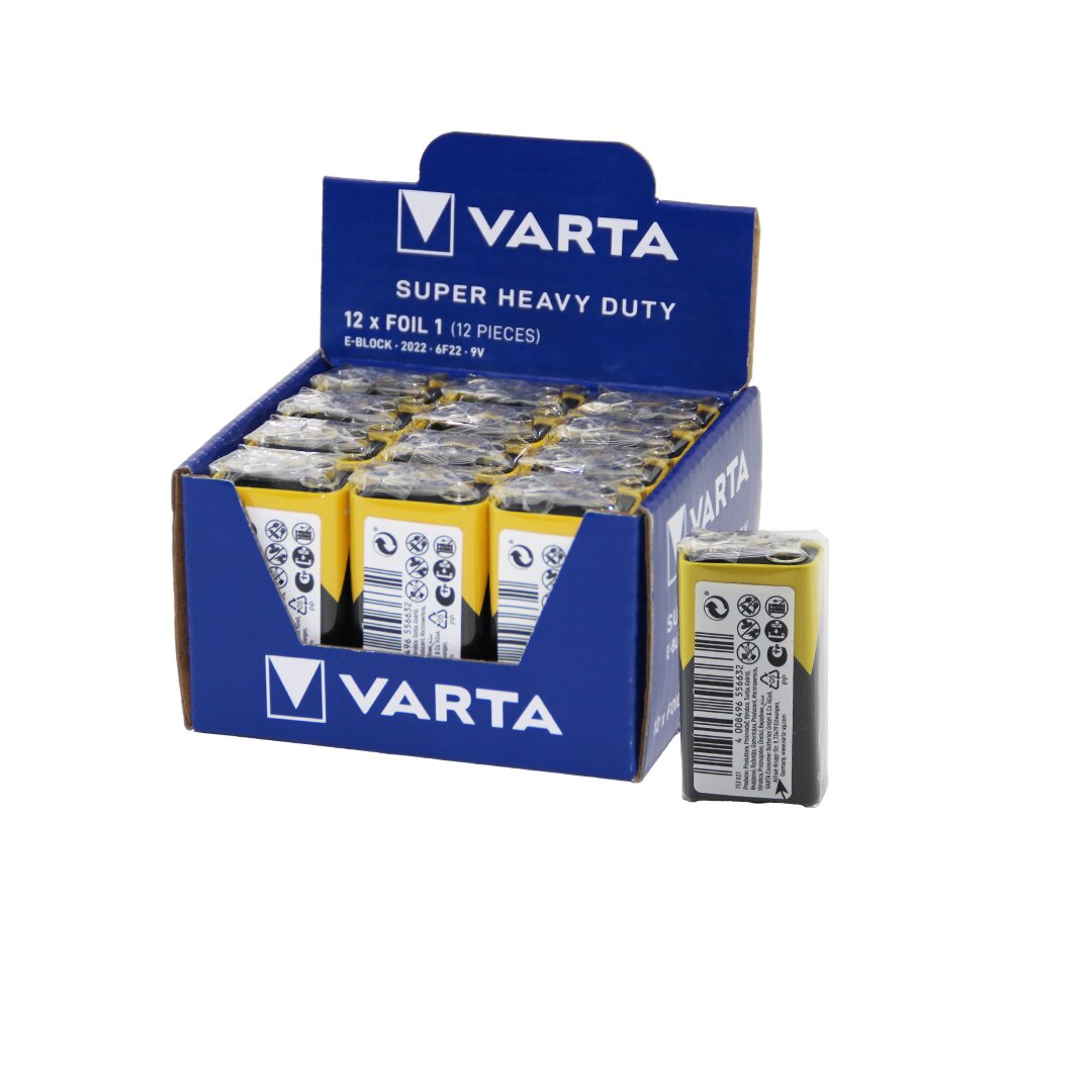 Аккумулятор Varta 9 Вольт E 12 шт.
