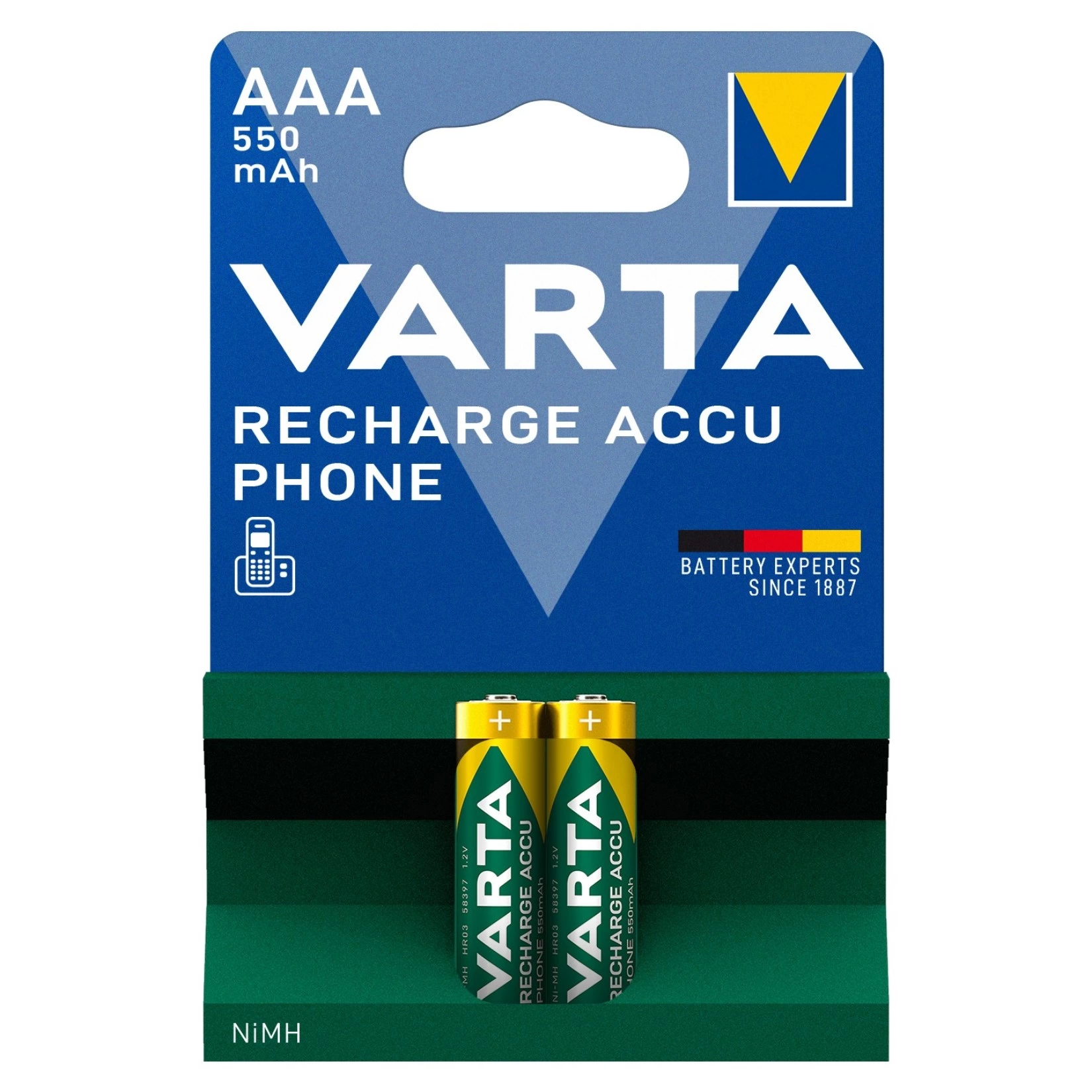 Varta Nı-mh 1.2 Volt - 550 Mah Hr03 Aaa Şarjlı 2li İnce Kalem Pil