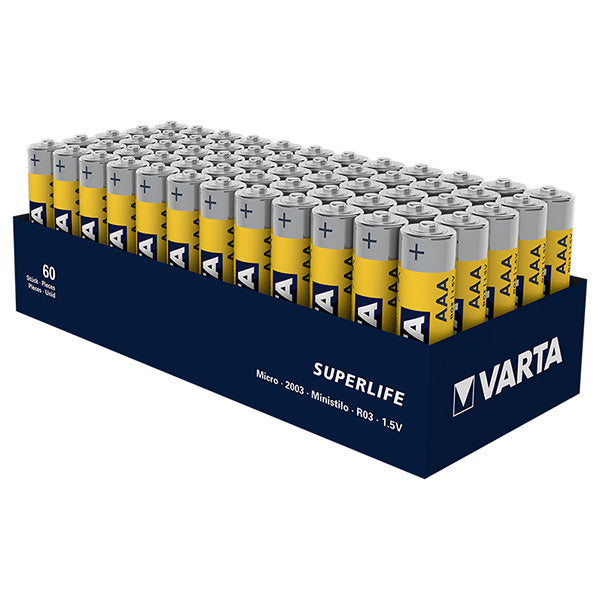 VARTA SUPERLIFE ÇİNKO AAA İNCE KALEM PİL 60LI PAKET FİYAT (4620)