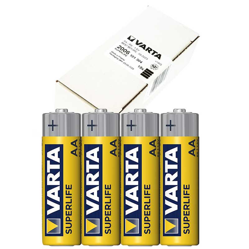 VARTA SUPERLIFE ÇİNKO AA KALEM PİL 60LI PAKET FİYAT (4620)