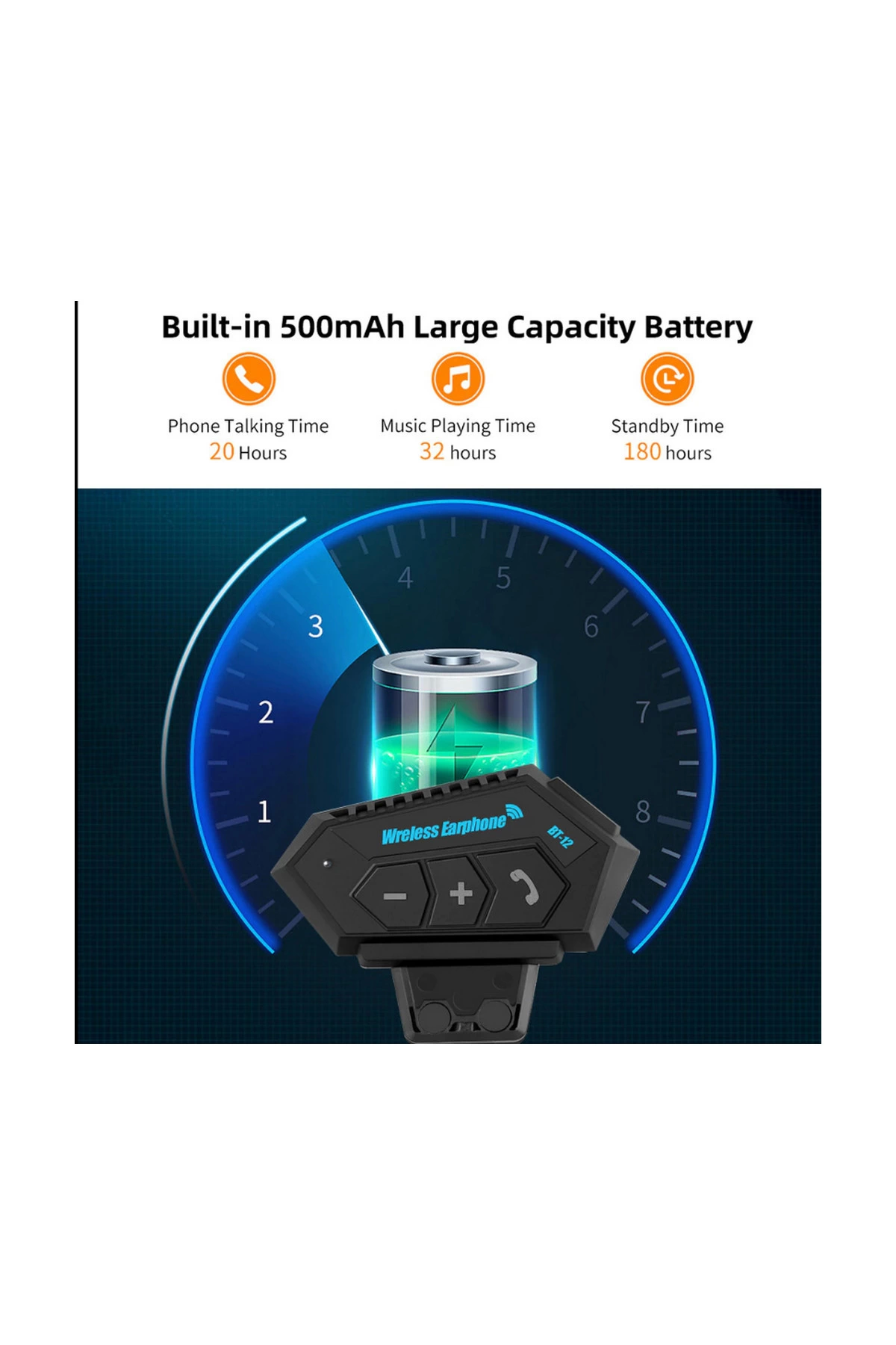 Bt12 Kask Kulaklık Bluetooth Motosiklet Kulaklık Interkom Motorsiklet Kulaklık