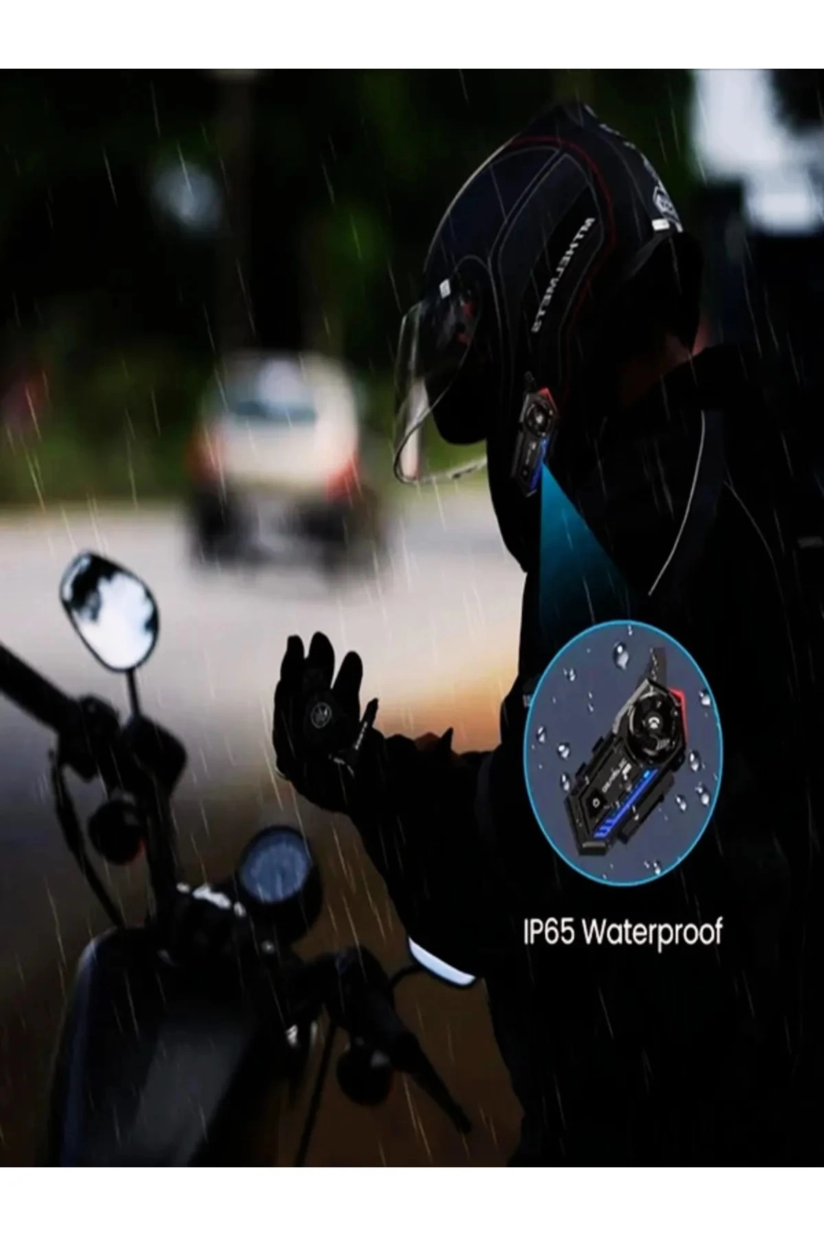 Bt57 Motosiklet Kask Kulaklık Intercom Işıklı Motorsiklet Interkom