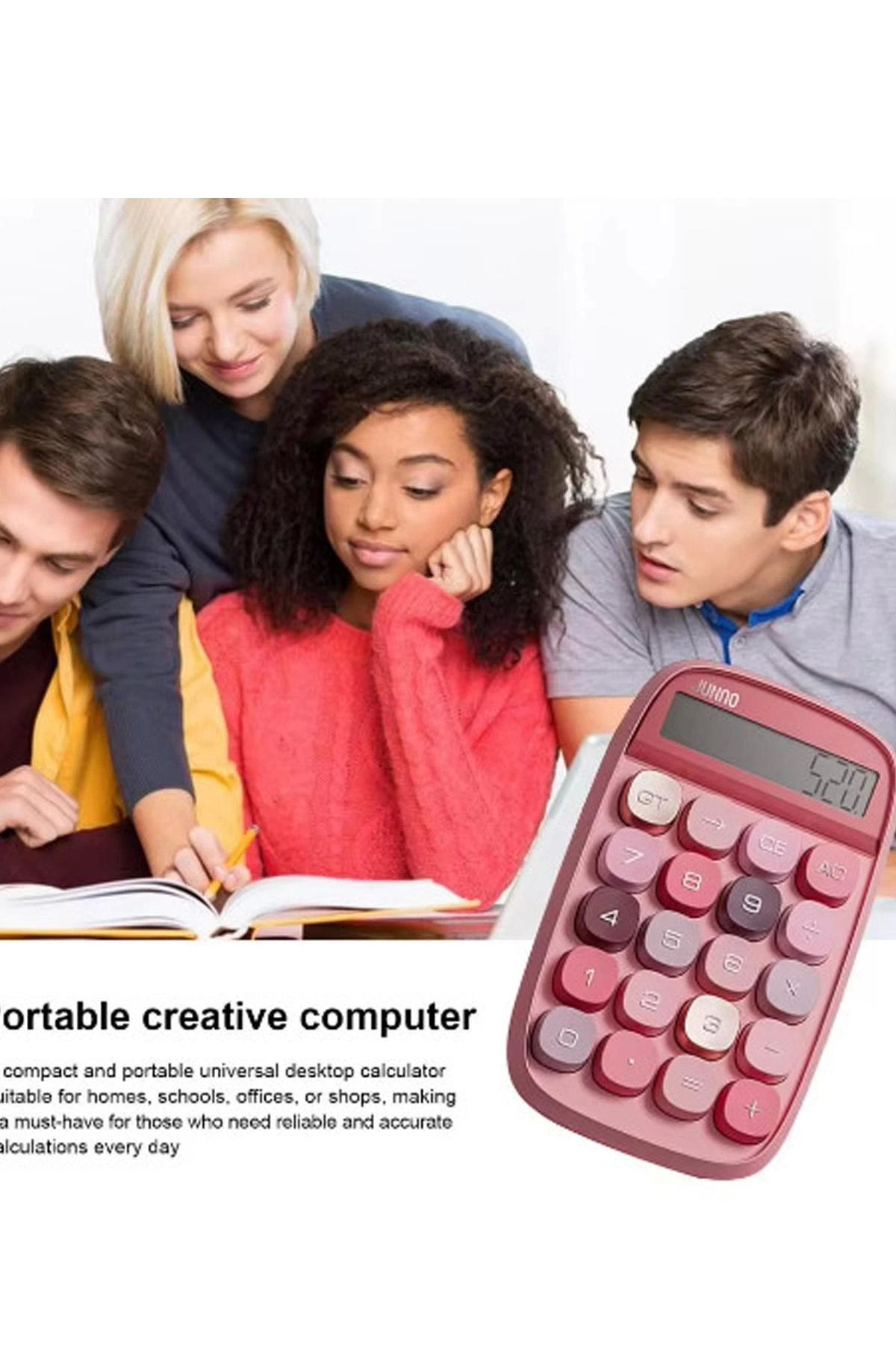 Sevimli Kare Tuşlu 10 Haneli Ldc Ekran Hesap Makinası Sarı