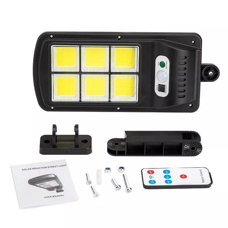 W756-6 Hareket Sensörlü 3 Modlu Uzaktan Kumandali 6 Cob Ledli̇ Solar Lamba