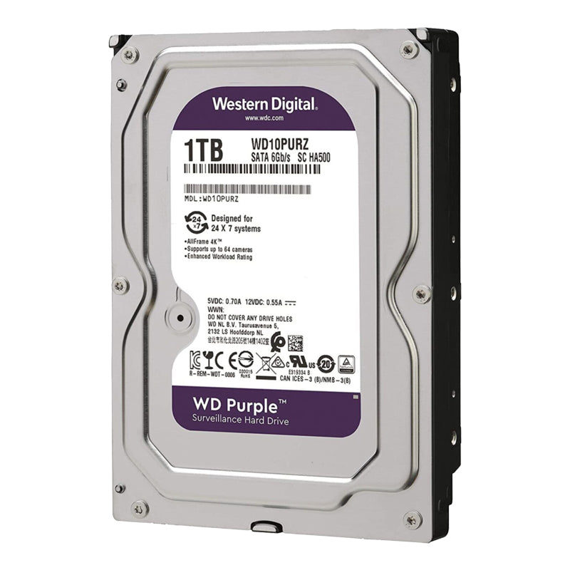 WESTERN DIGITAL PURPLE WD10PURZ 1 TB SATA 6GB/S 7/24 GÜVENLİK HARDDISK (4620)