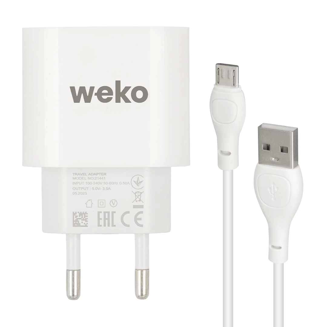 Wk-21441 Pdu Qc 3.0 Amper Şarj Başlık Adaptörü + Mıcro Usb Kablo No:1