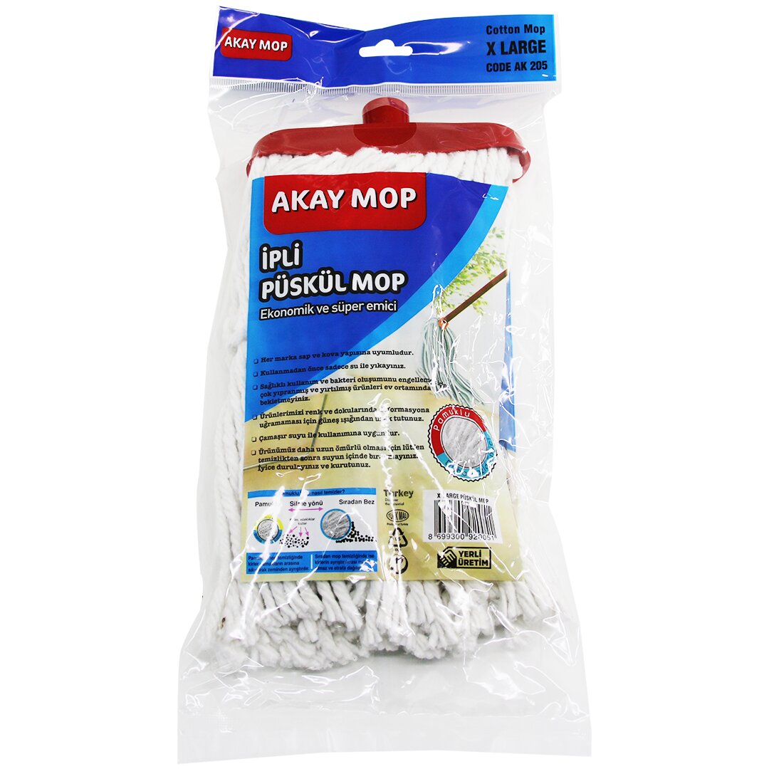X large örgülü ipli  püskül pamuk mop