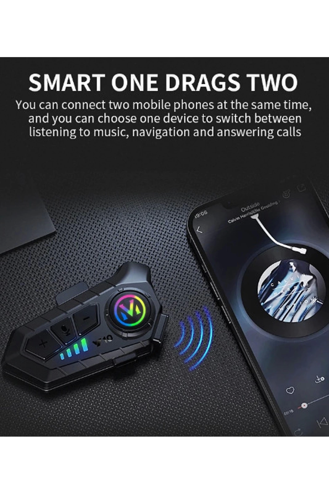 Y10 Kask Kulaklık Bluetooth Motosiklet Kulaklık 5,3 Bluetooth Intercom Motorsiklet Kulaklık