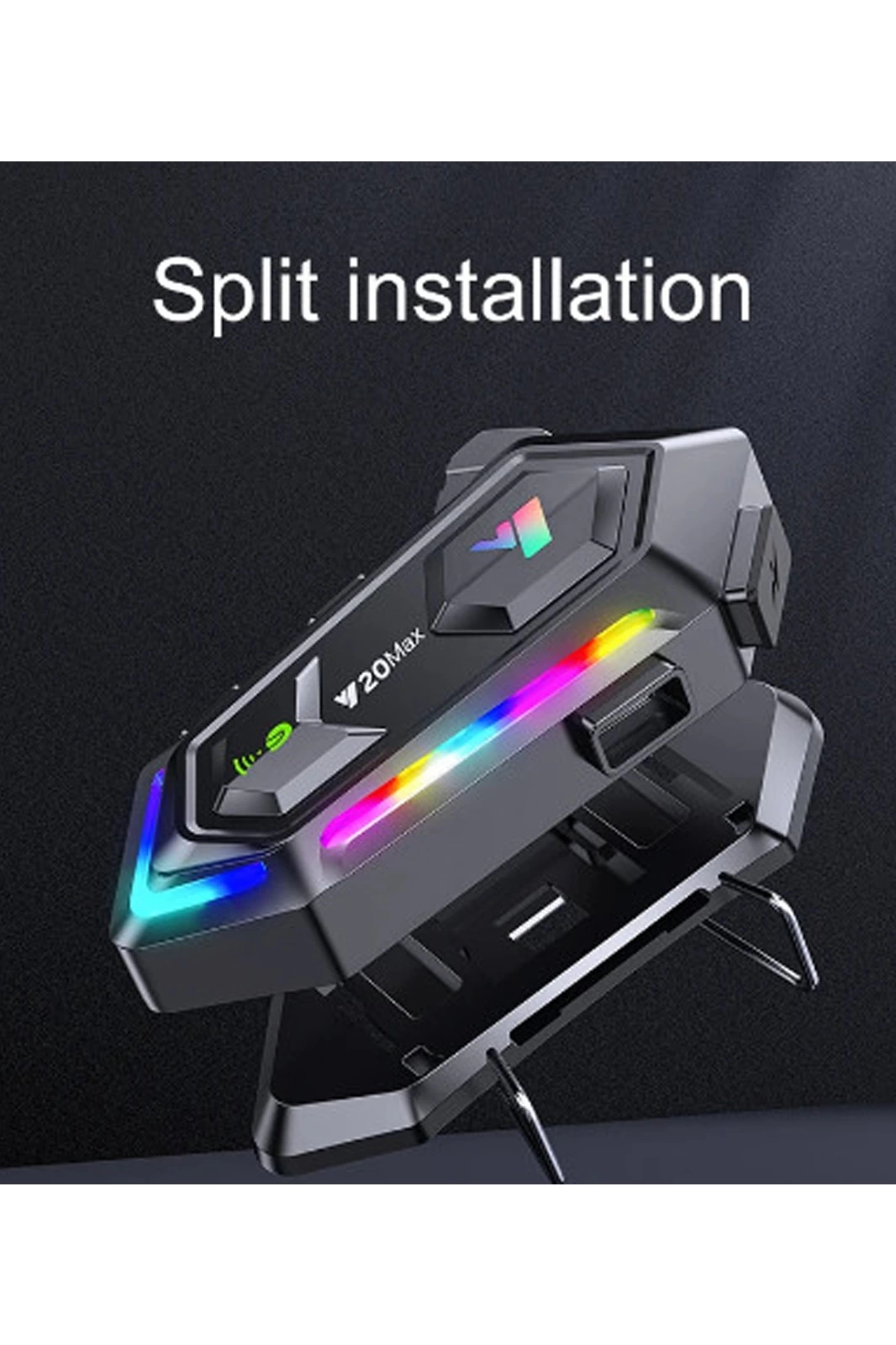 Y20 Max Motosiklet Bluetooth 5.3 Kask Intercom 2 Kişi 300 Metre Eşleşme Özellikli