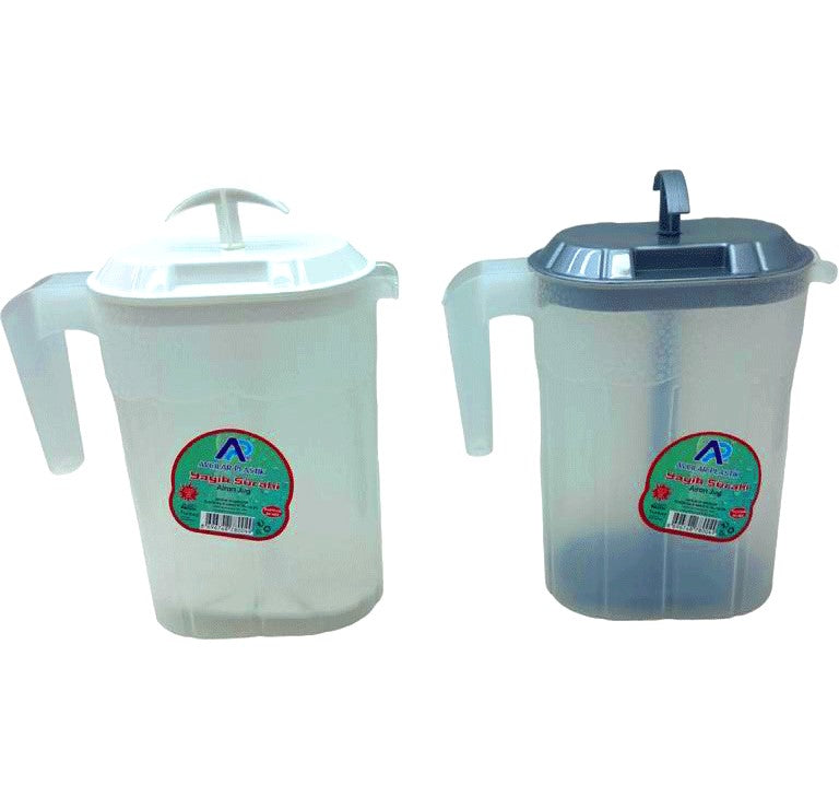 Yayik Sürahi̇ şeffaf Plasti̇k Renkli̇ Kapak
