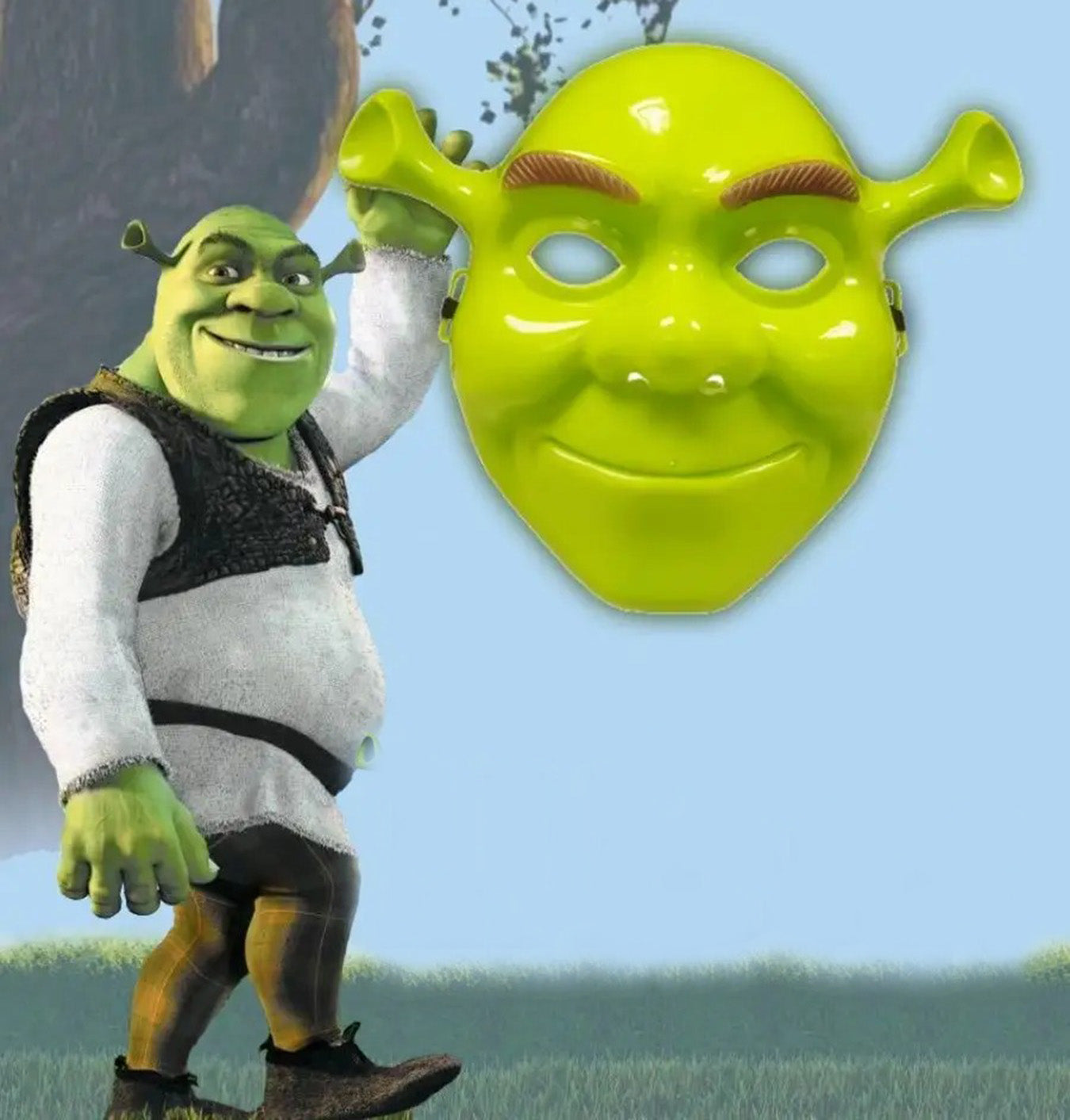 Yeşıl Shrek Maskesı 21x25 Cm