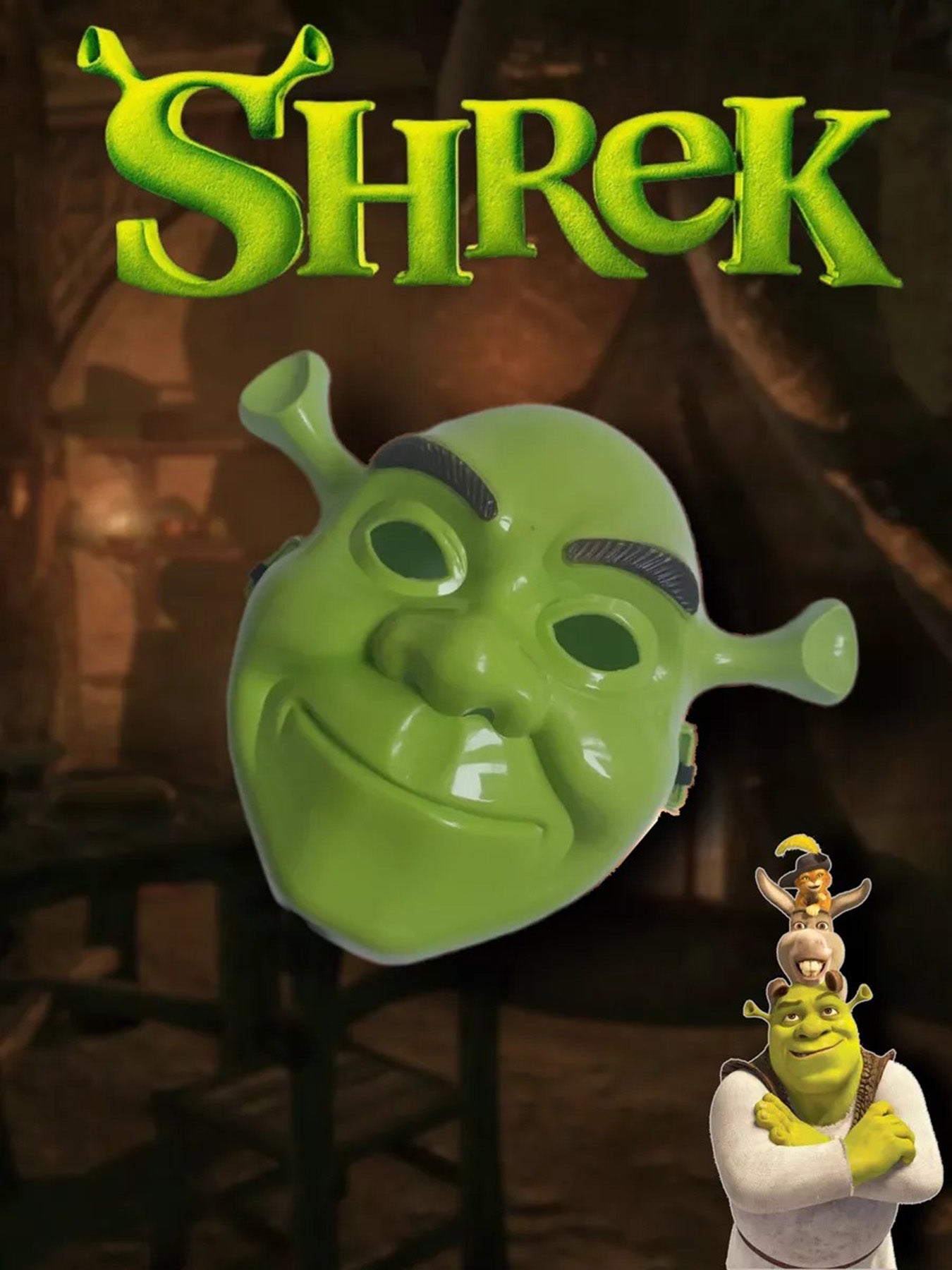 Yeşıl Shrek Maskesı 21x25 Cm