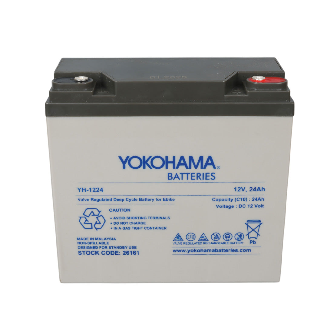 Yokohama Yh-1224 12 Volt - 24 Amper Elektri̇kli̇ Bi̇si̇klet Aküsü