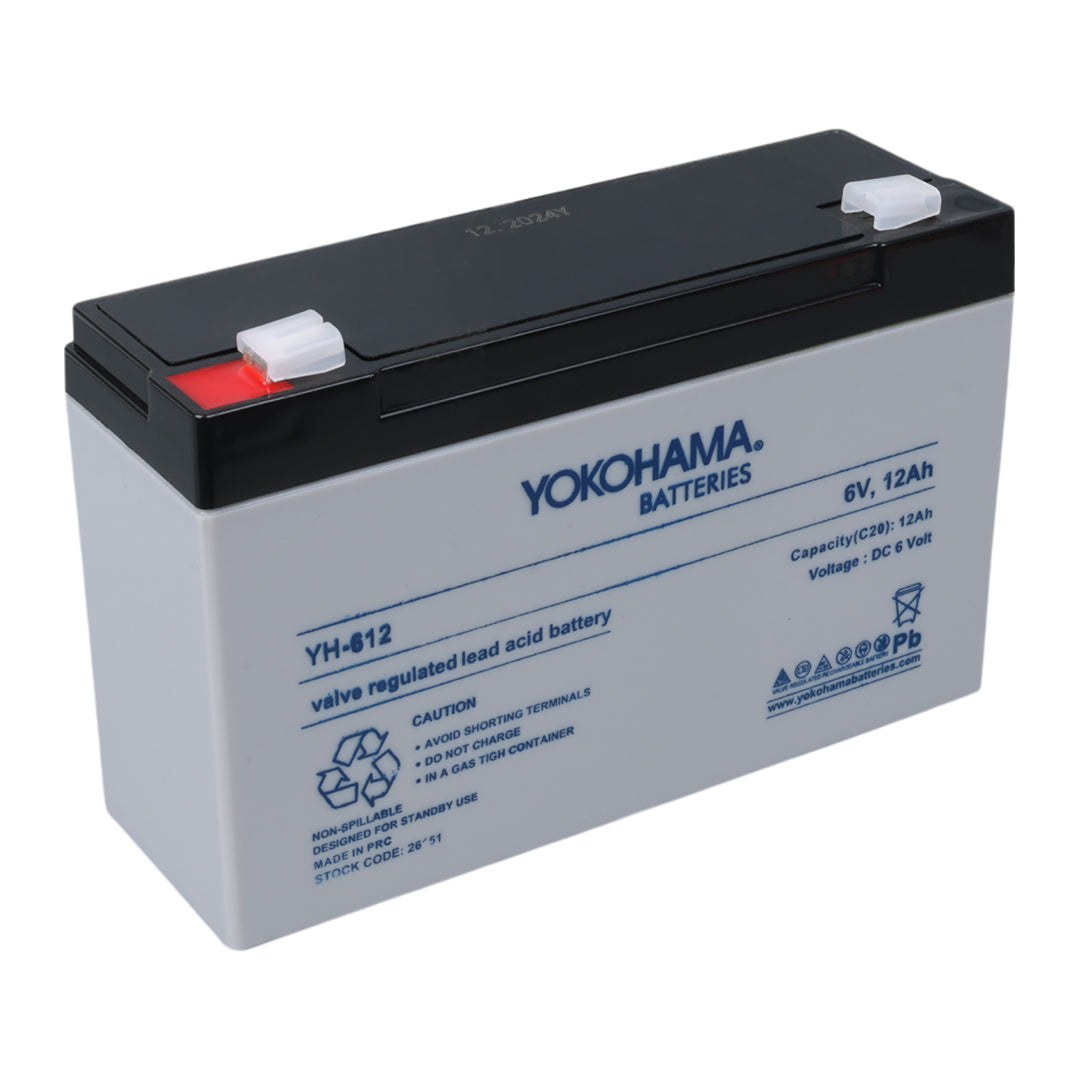 Yokohama Yh-612 6 Volt - 12 Amper Kuru Akü