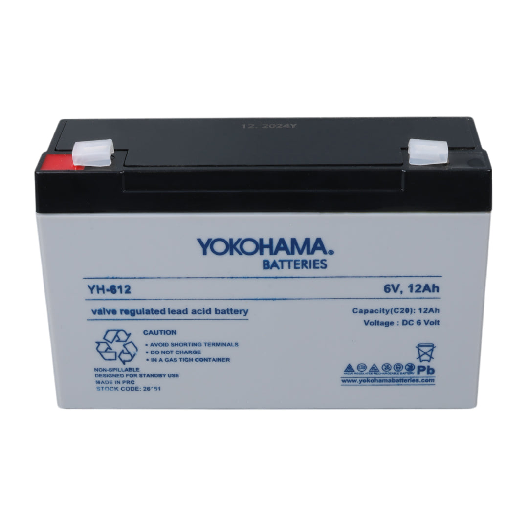 Yokohama Yh-612 6 Volt - 12 Amper Kuru Akü