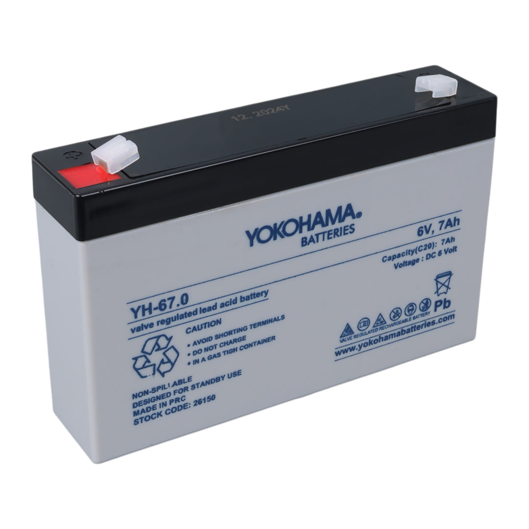 Yokohama Yh-67.0 6 Volt - 7 Amper Kuru Akü