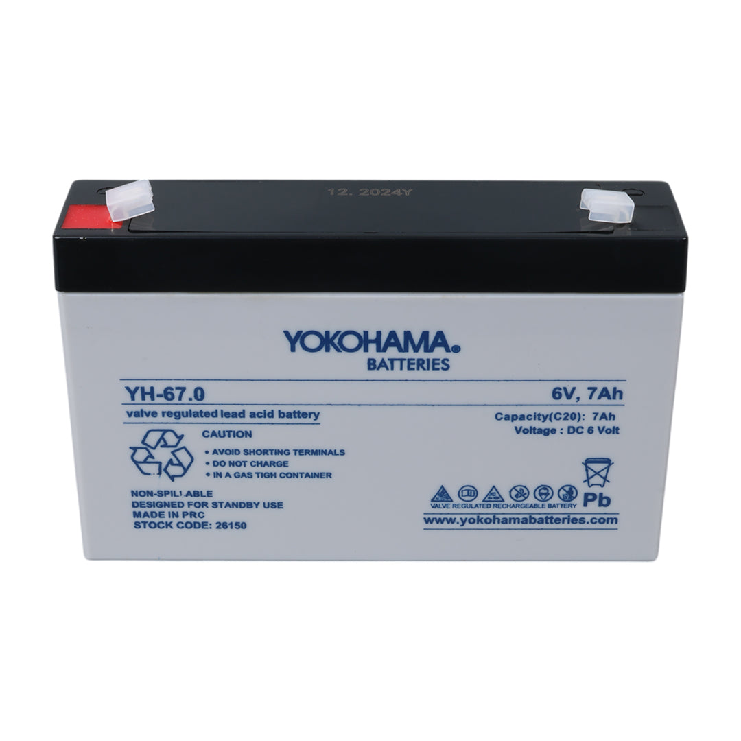 Yokohama Yh-67.0 6 Volt - 7 Amper Kuru Akü