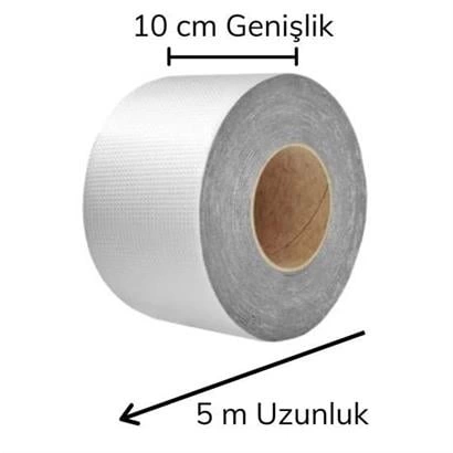 Yüksek Sıcaklık Dayanan Su Geçirmez Çatı Boru Duvar Çatlak Yapışkan Bant Folyo 5 Mt X 10 Cm